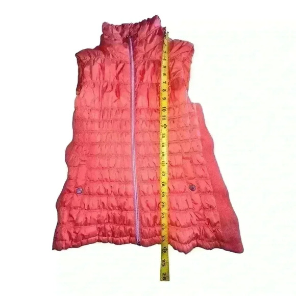 Andrew Marc Marc New York Puffer Vest Women's large orange Quilted Jacket - Picture 10 of 11